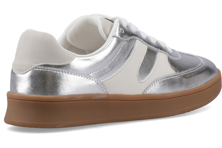 Hush Puppies Maura Silver Womens Fashion Trainers