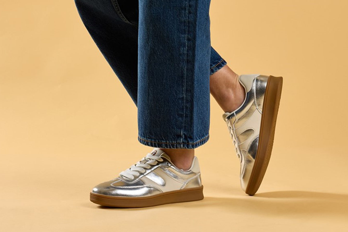 Hush Puppies Maura Silver Womens Fashion Trainers