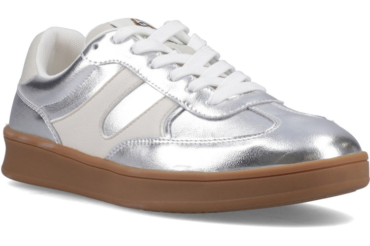 Hush Puppies Maura Silver Womens Fashion Trainers