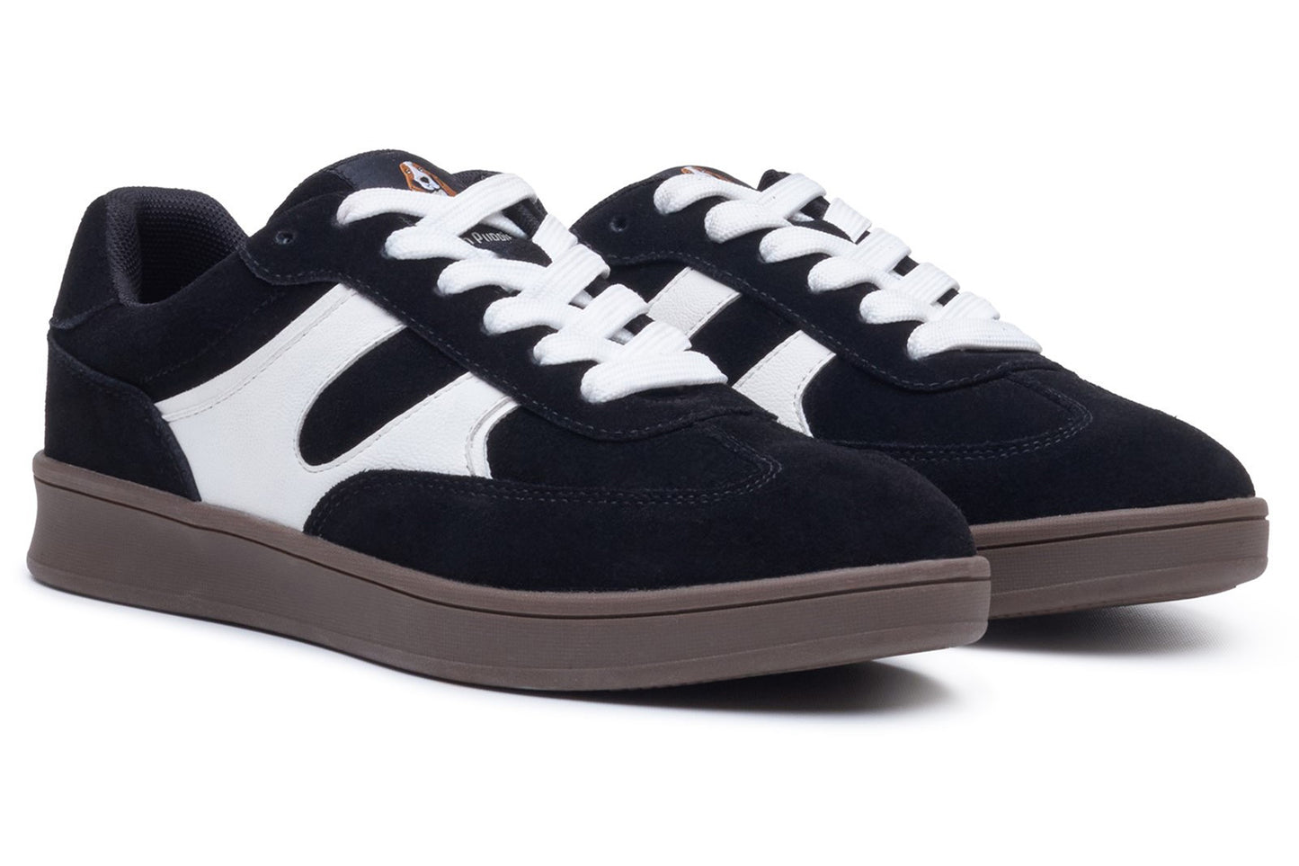 Hush Puppies Maura Black White Womens Fashion Trainers