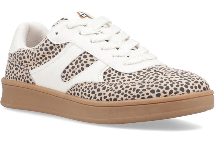 Hush Puppies Maura Textile Cheetah Womens Fashion Trainers