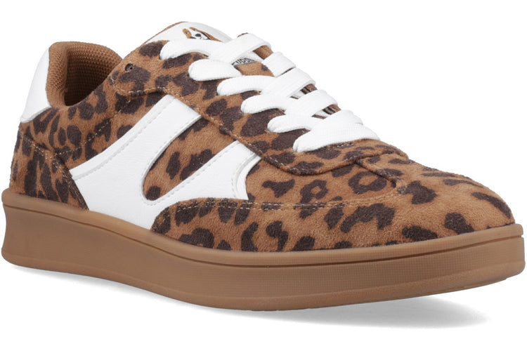 Hush Puppies Maura Textile Leopard Womens Fashion Trainers