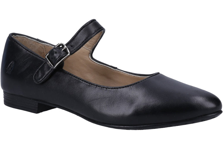 Hush Puppies Melissa Strap Black Leather Womens Shoes