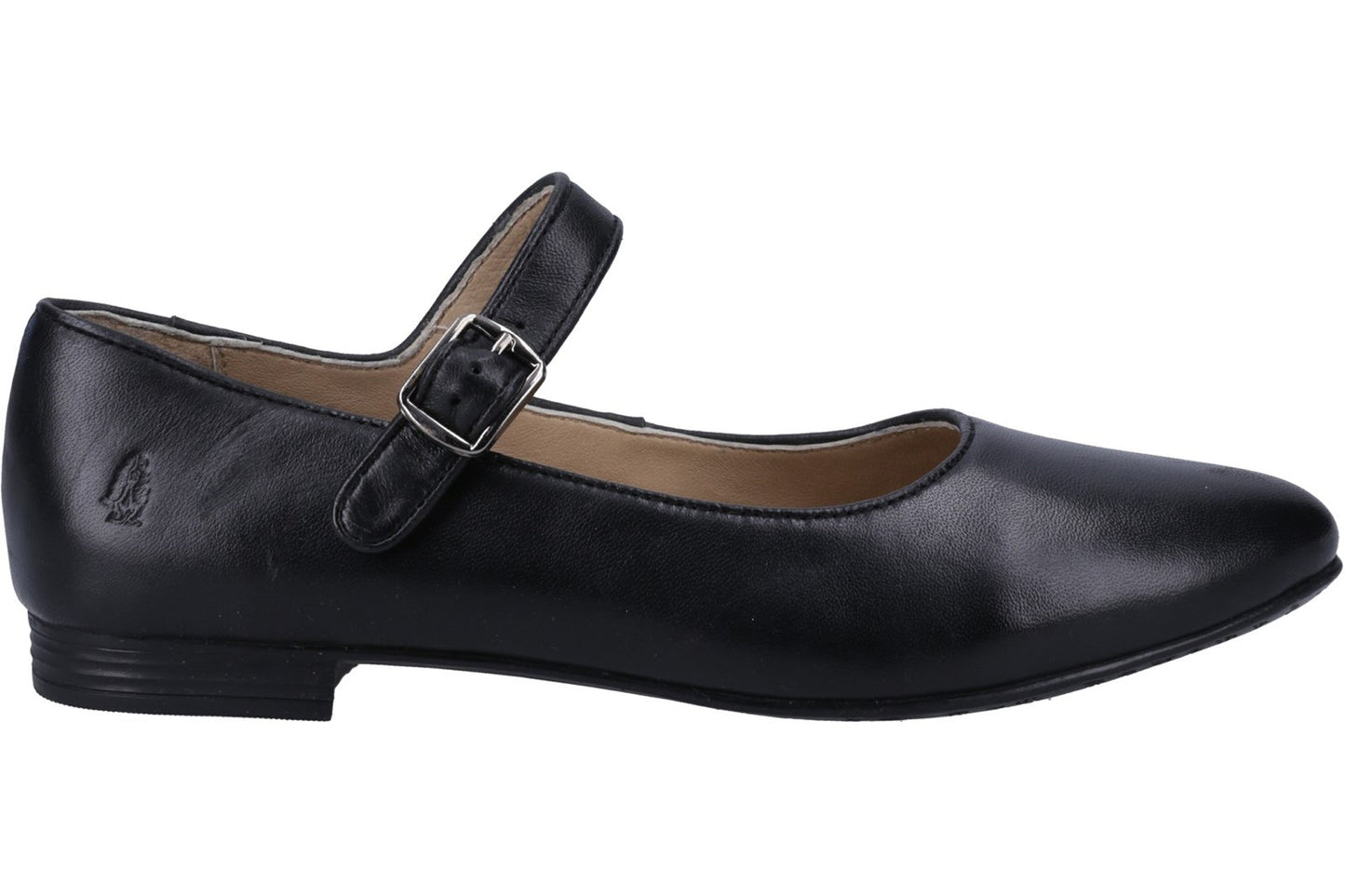 Hush Puppies Melissa Strap Black Leather Womens Shoes