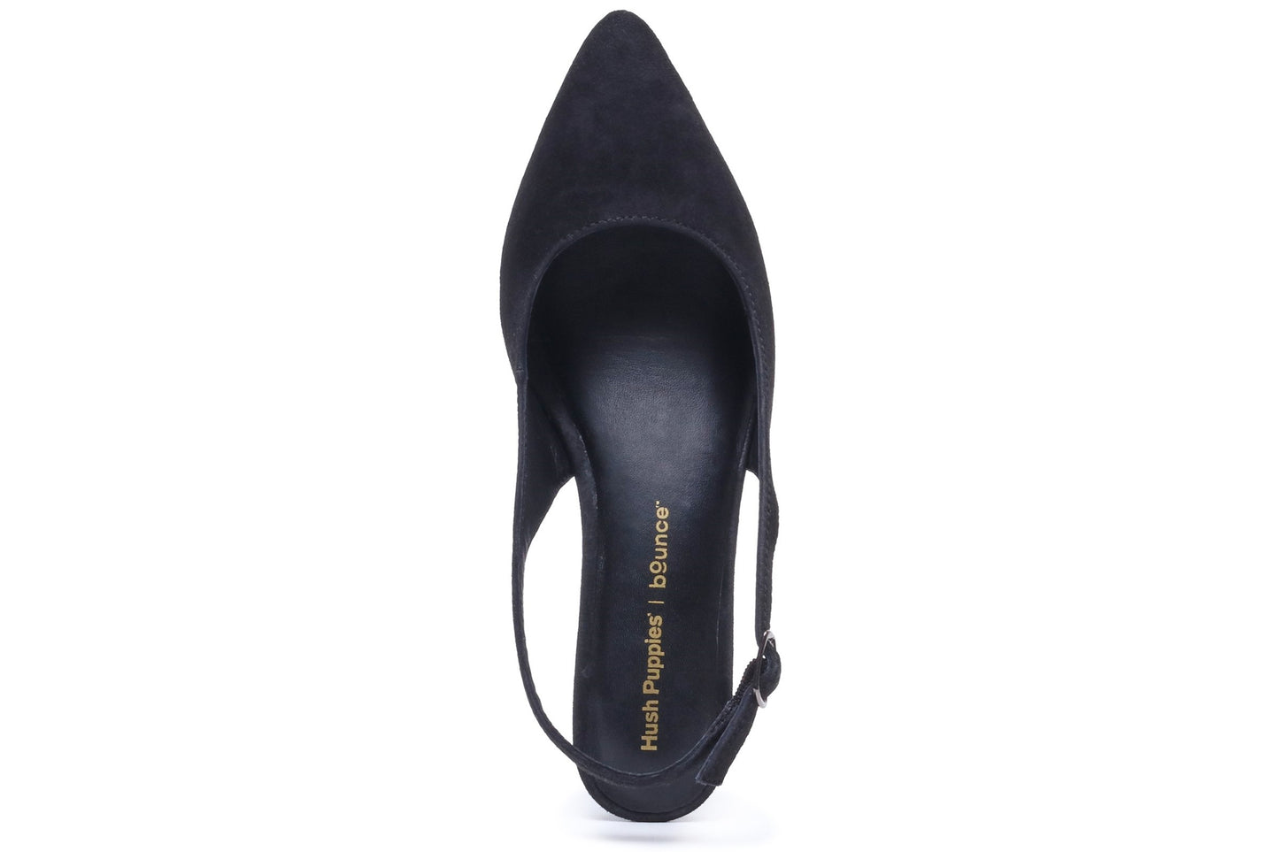 Hush Puppies Nahla Buckle Kitten Heel Black Womens Shoes
