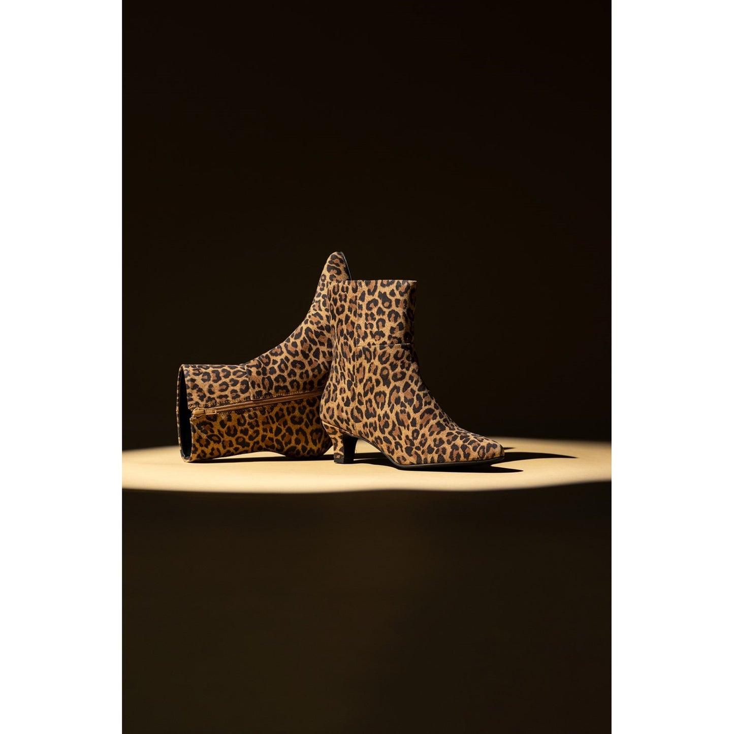 Hush Puppies Nahla Kitten Heel Boot Leopard Womens Boots