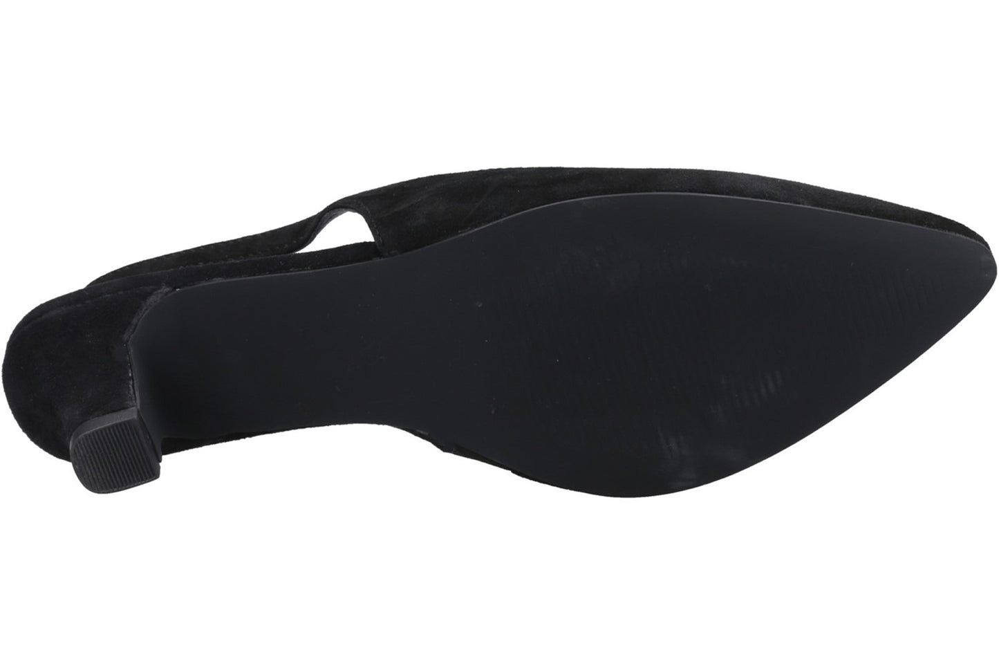 Hush Puppies Nahla Suede Heel Black Womens Shoes