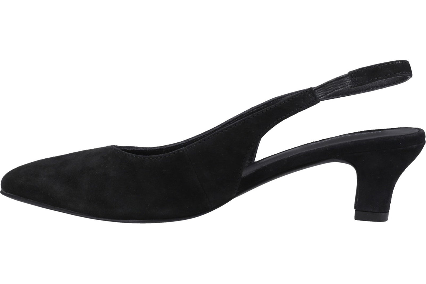Hush Puppies Nahla Suede Heel Black Womens Shoes
