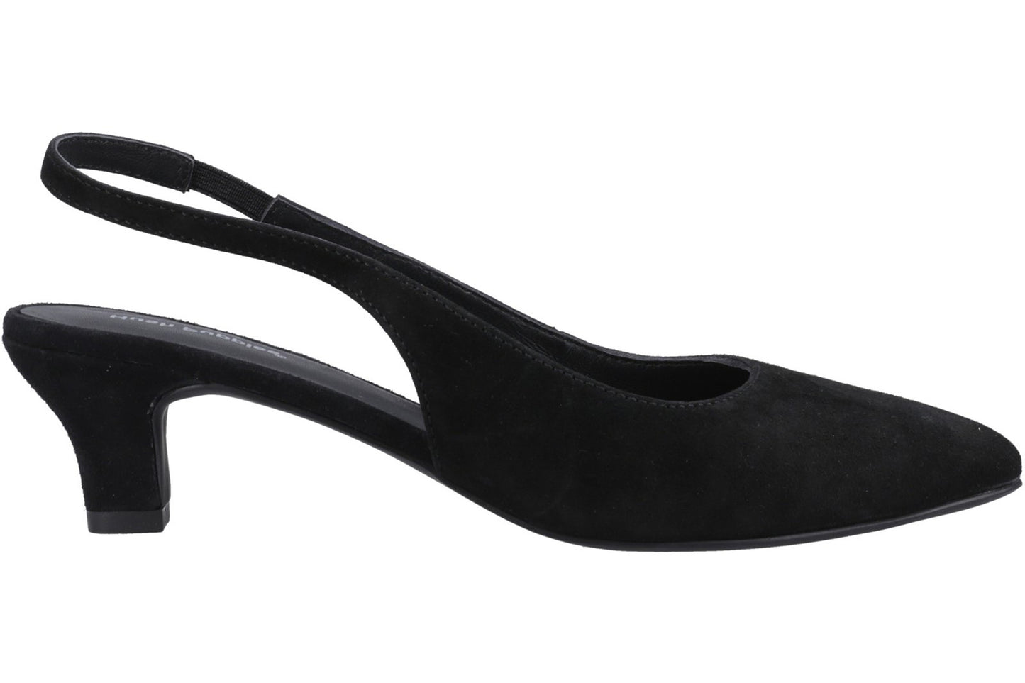 Hush Puppies Nahla Suede Heel Black Womens Shoes