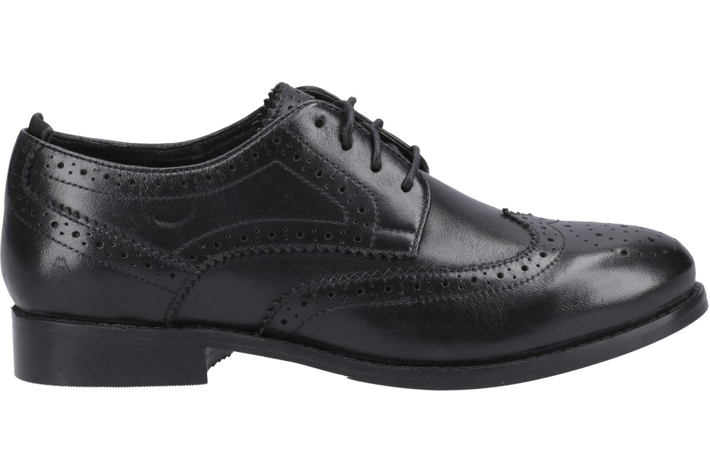 Hush Puppies Natalia Brogue Black/Black Womens Shoes
