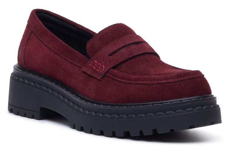 Hush Puppies Odessa Loafer Bordo Womens Shoes
