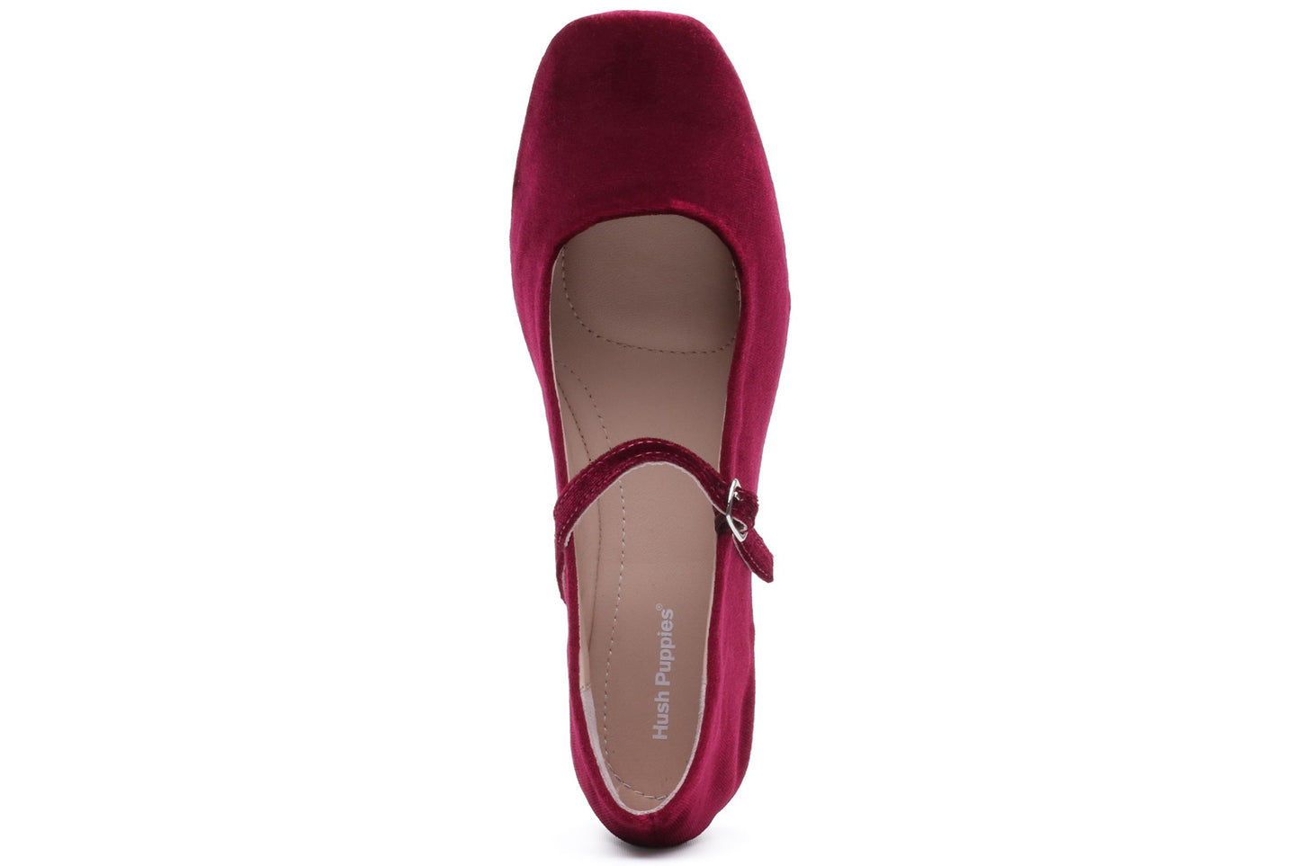 Hush Puppies Pasha Velvet Bordeaux Womens Shoes