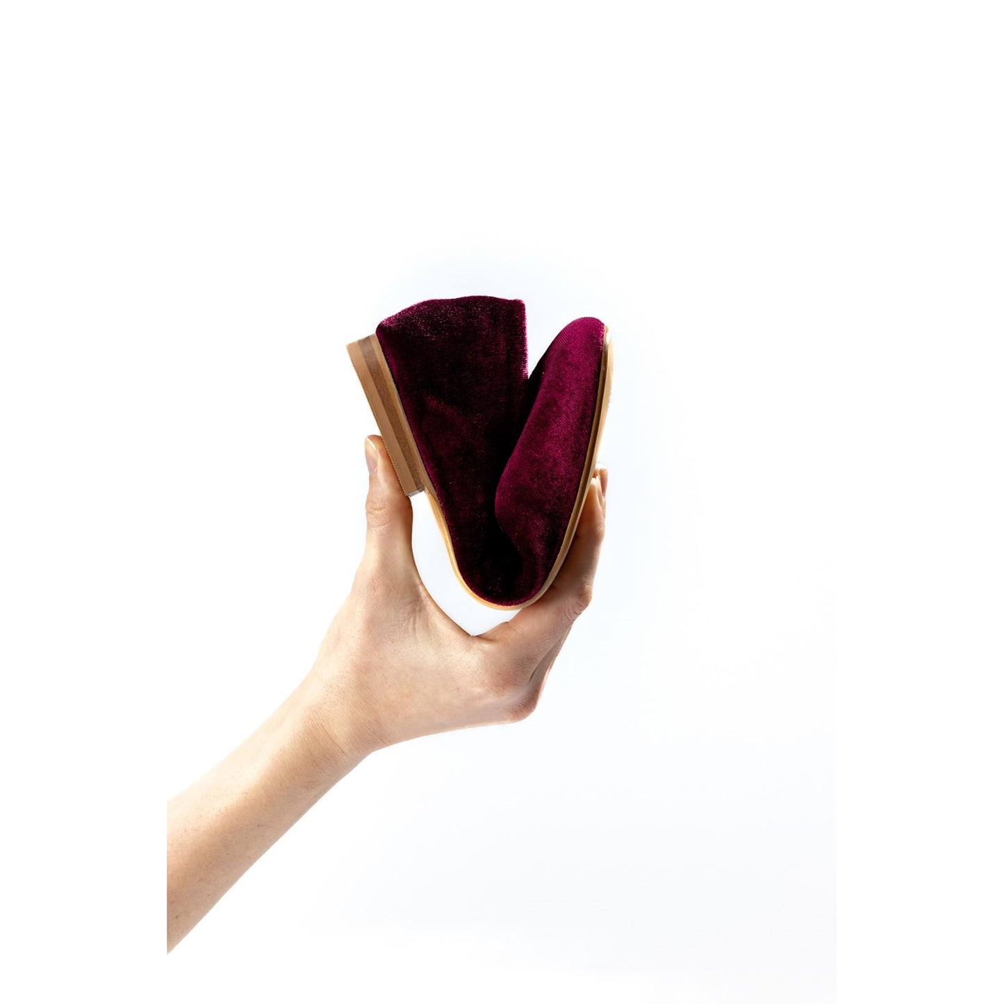 Hush Puppies Pasha Velvet Bordeaux Womens Shoes