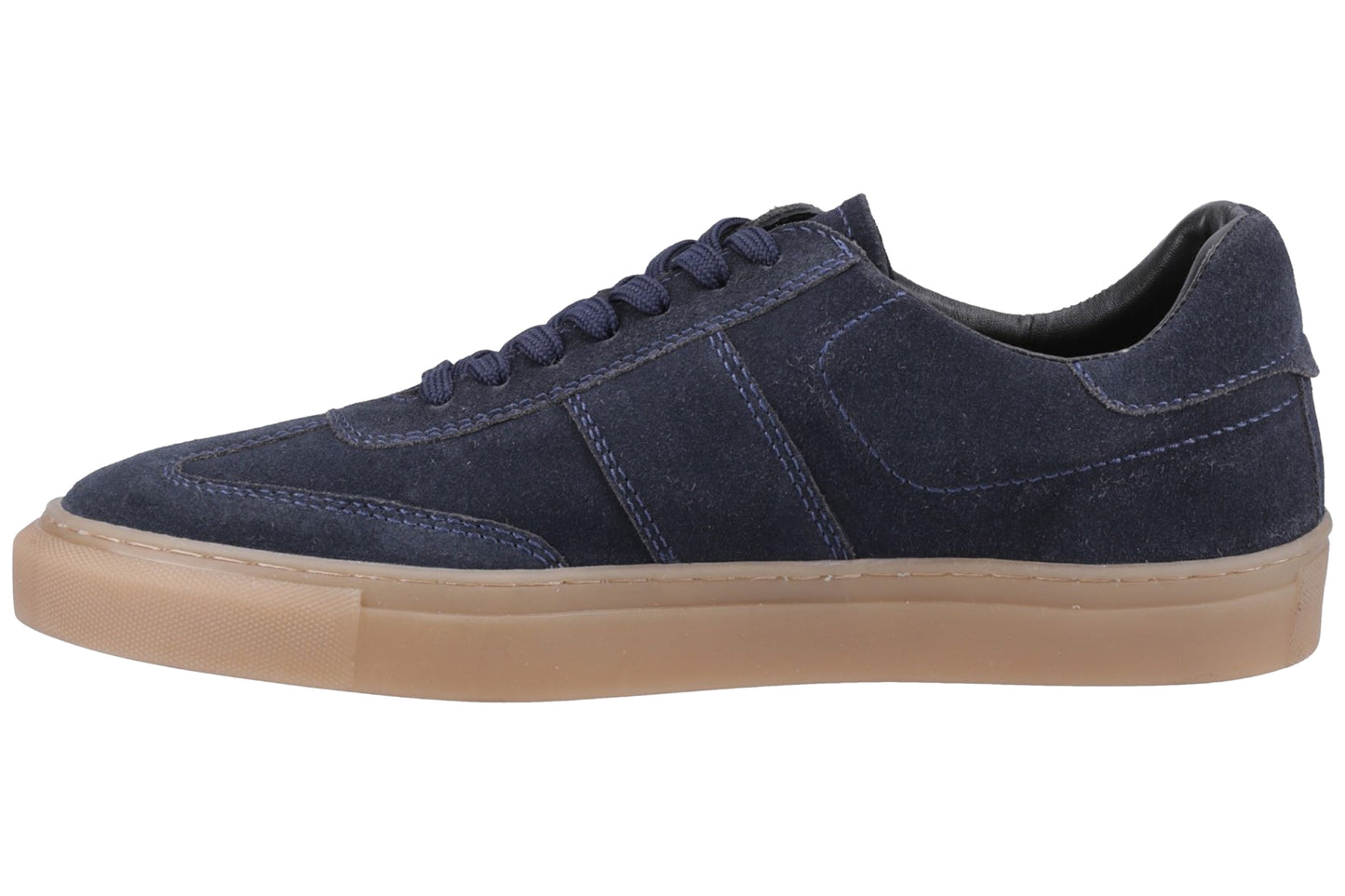 Hush Puppies Riley Navy Suede Mens Trainers