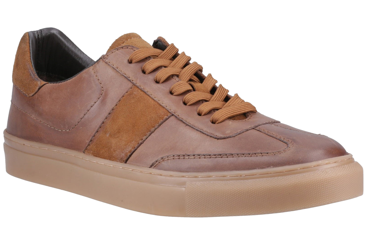 Hush Puppies Riley Tan Mens Trainers