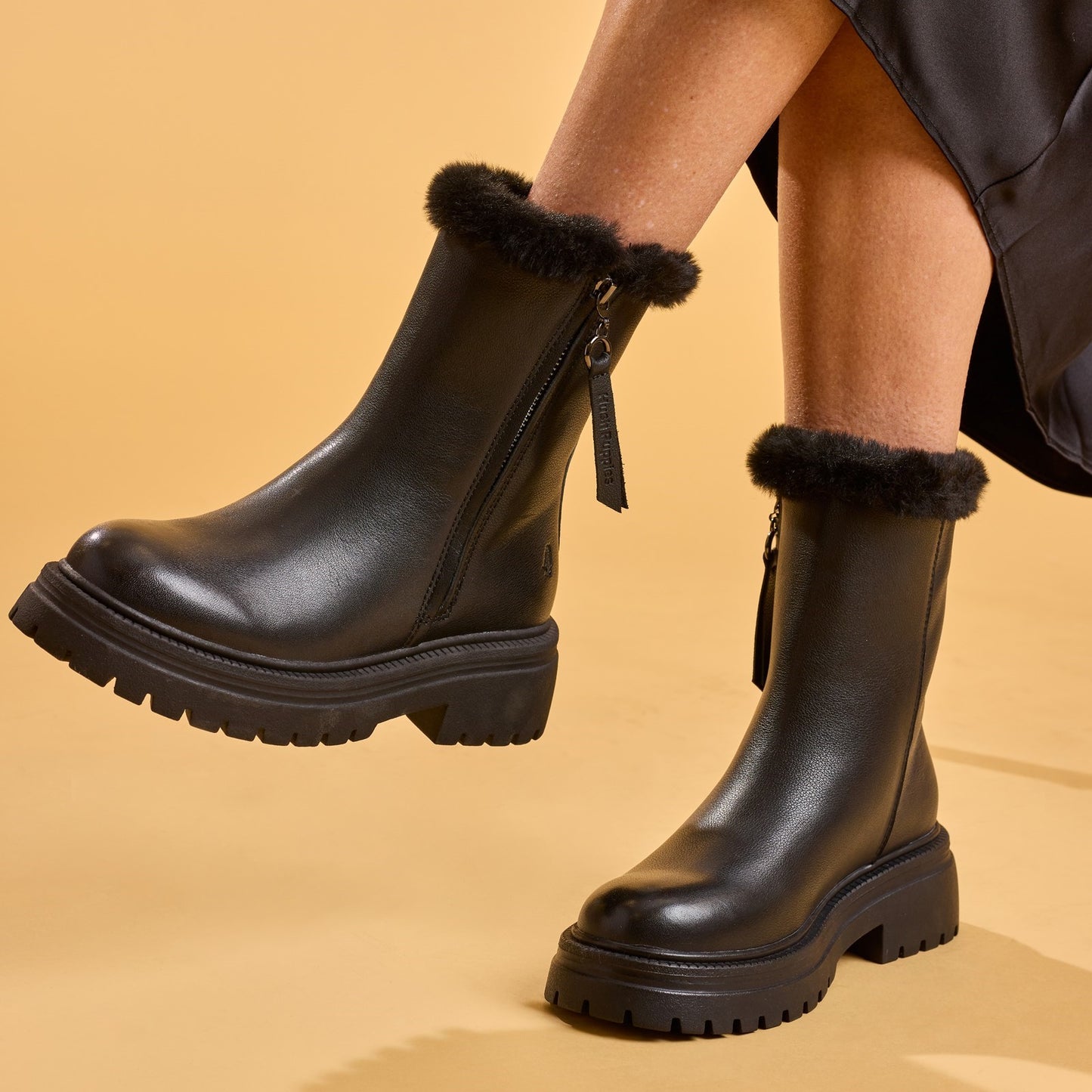 Hush Puppies Rosalind Black Womens Boots