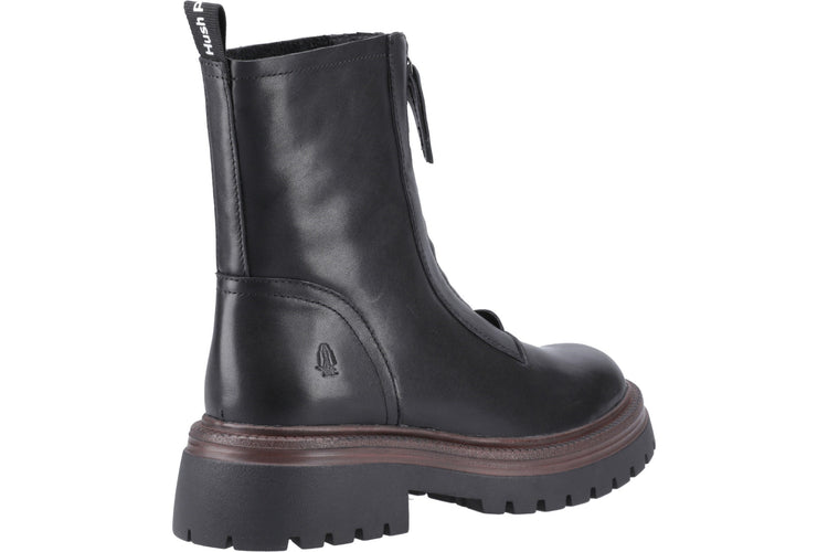 Hush Puppies Roxanna Black Leather Womens Boots