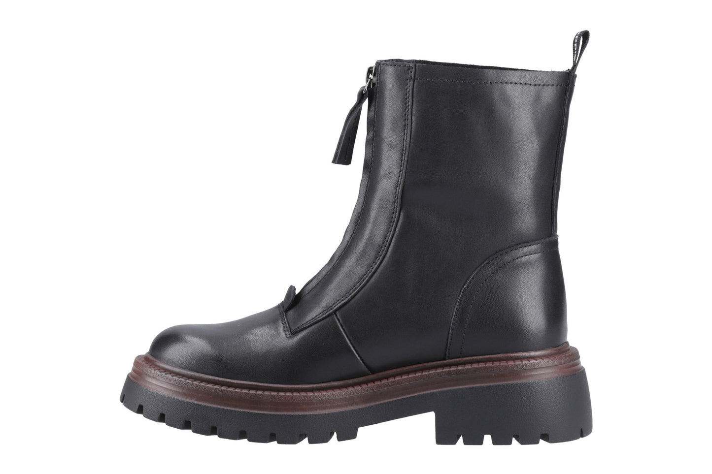 Hush Puppies Roxanna Black Leather Womens Boots