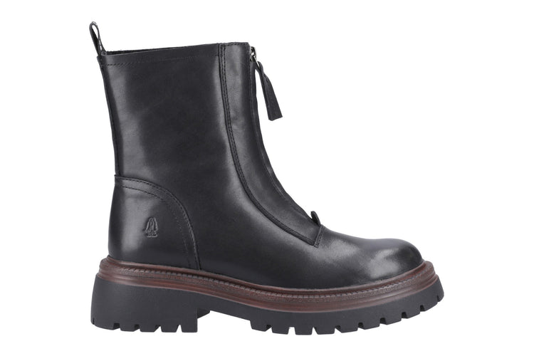 Hush Puppies Roxanna Black Leather Womens Boots