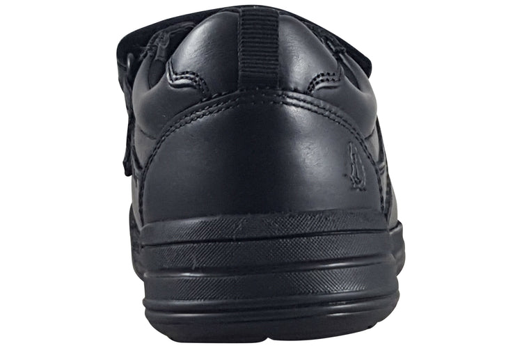 Hush Puppies Sully Black Boys School Shoes
