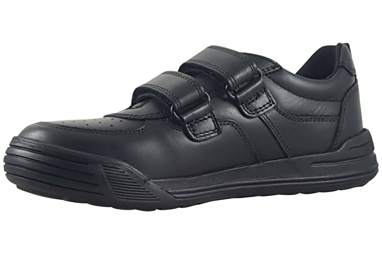 Hush Puppies Sully Black Boys School Shoes