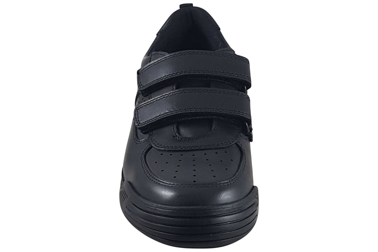 Hush Puppies Sully Black Boys School Shoes