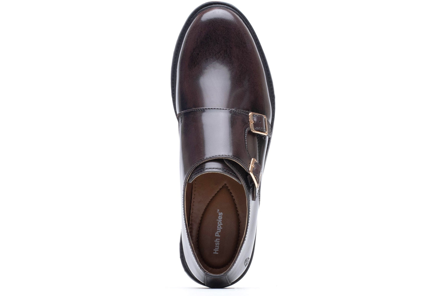 Hush Puppies Verity Hi-Shine Chocolate Womens Shoes