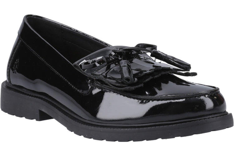 Hush Puppies Verity Kiltie Loafer Black Patent Womens Shoes