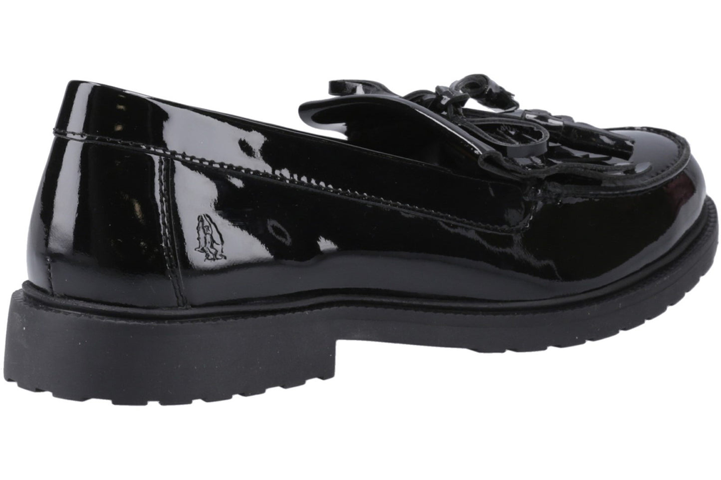 Hush Puppies Verity Kiltie Loafer Black Patent Womens Shoes