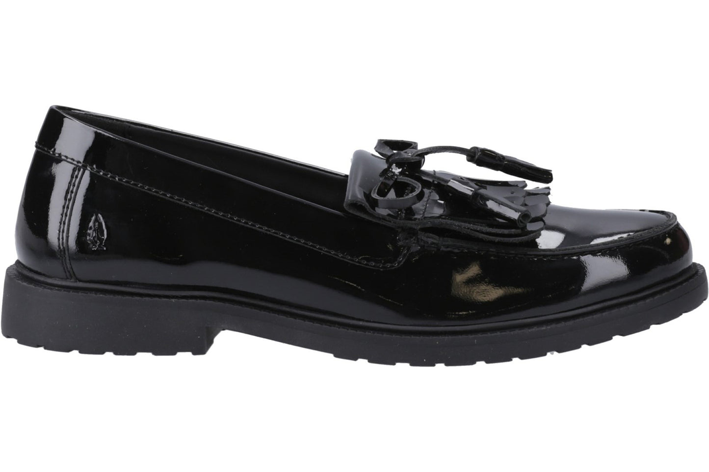 Hush Puppies Verity Kiltie Loafer Black Patent Womens Shoes