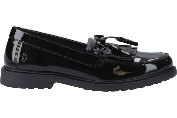 Hush Puppies Verity Kiltie Loafer Black Patent Womens Shoes