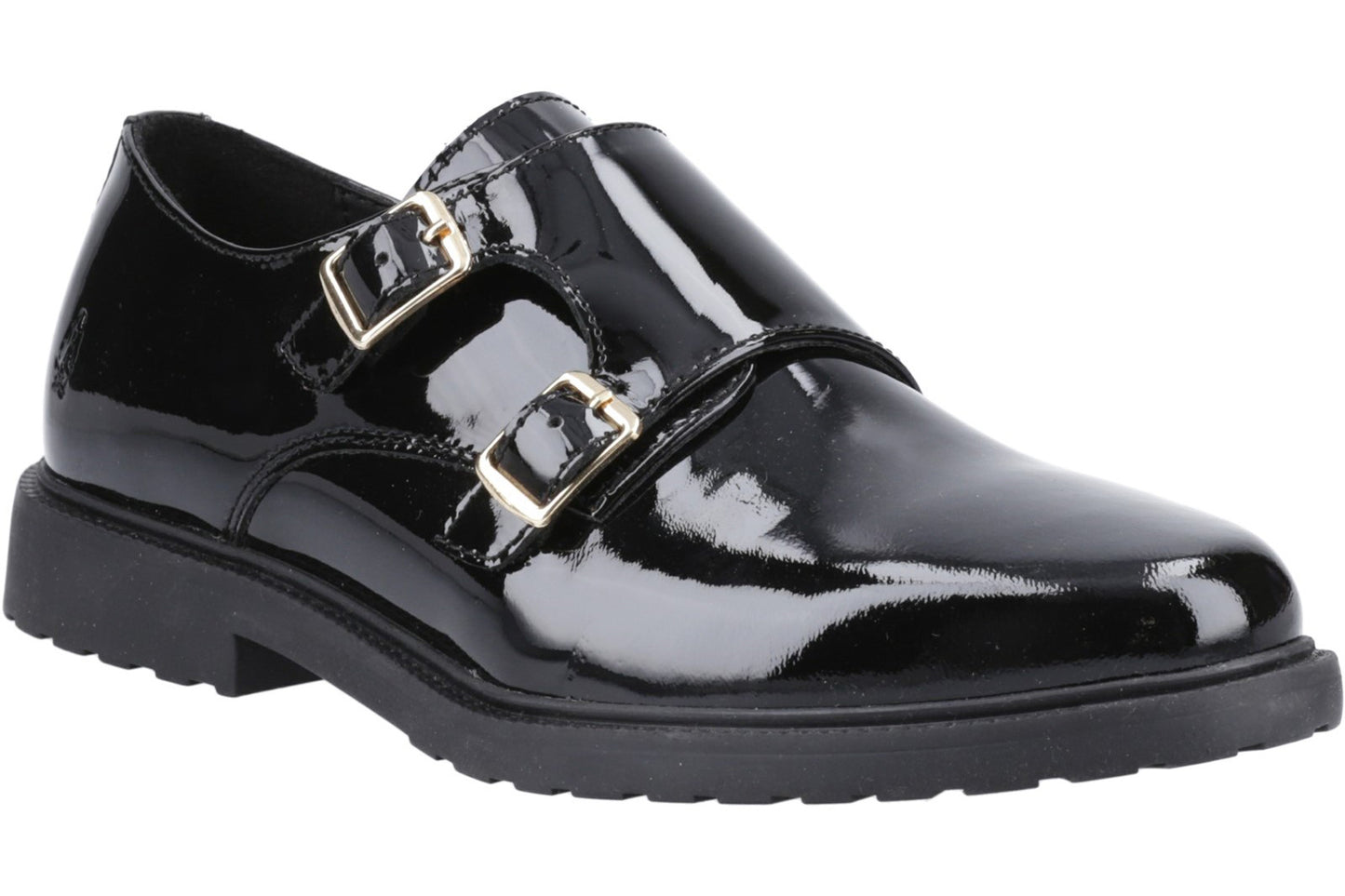 Hush Puppies Verity Monk Shoe Black Patent Womens Shoes