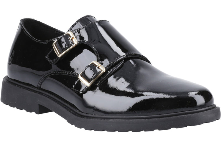 Hush Puppies Verity Monk Shoe Black Patent Womens Shoes
