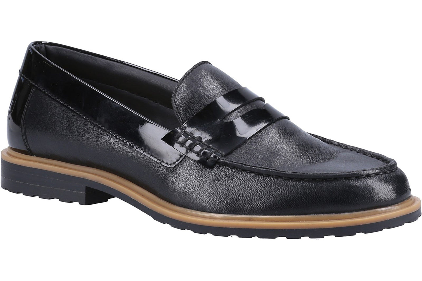 Hush Puppies Verity Slip on Black/Tan Womens Shoes