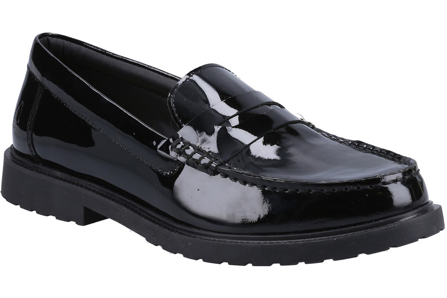 Hush Puppies Verity Slip On Black Patent Womens Shoes