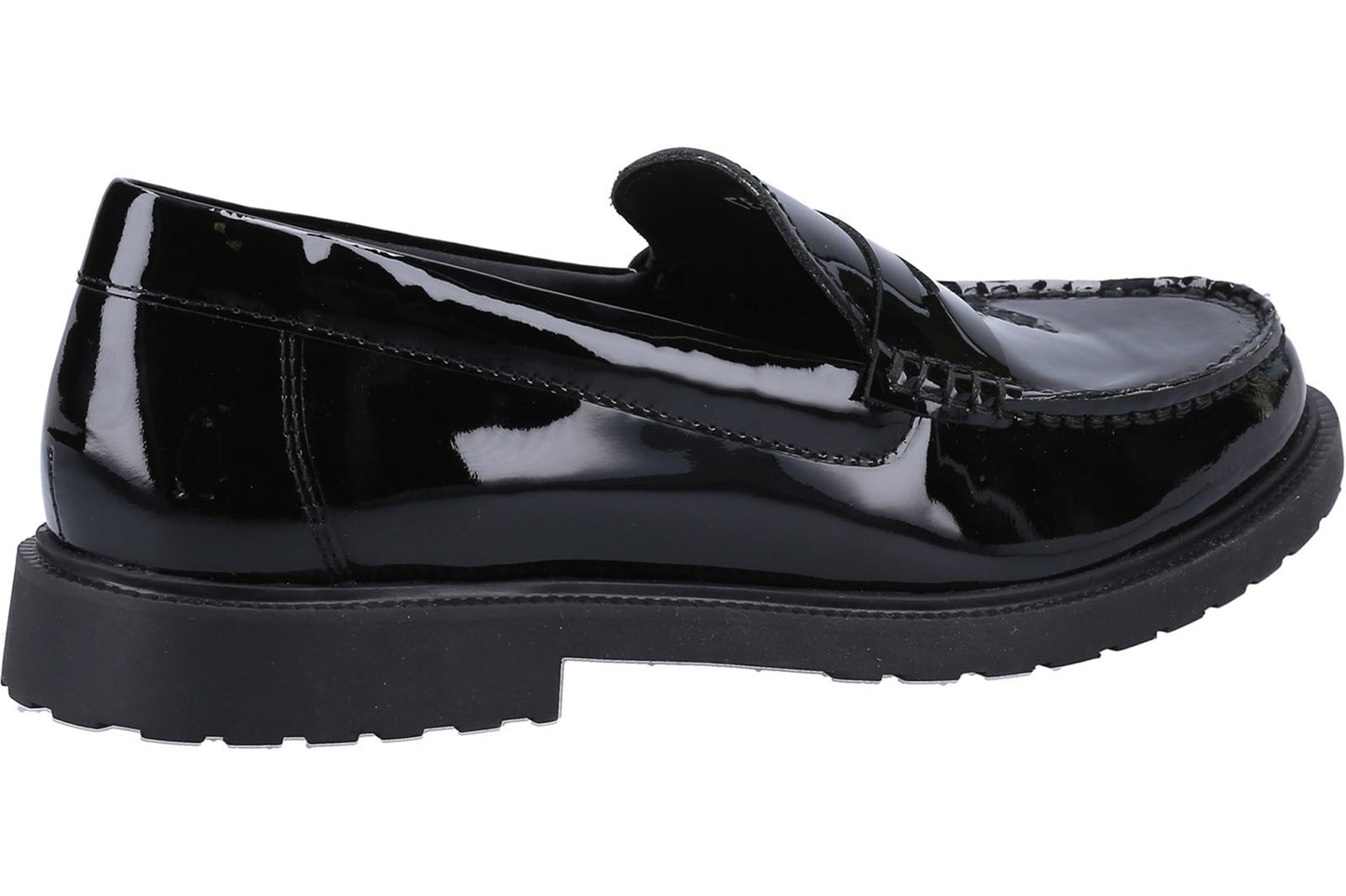 Hush Puppies Verity Slip On Black Patent Womens Shoes