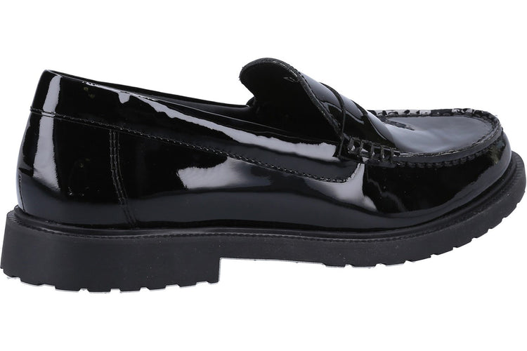 Hush Puppies Verity Slip On Black Patent Womens Shoes