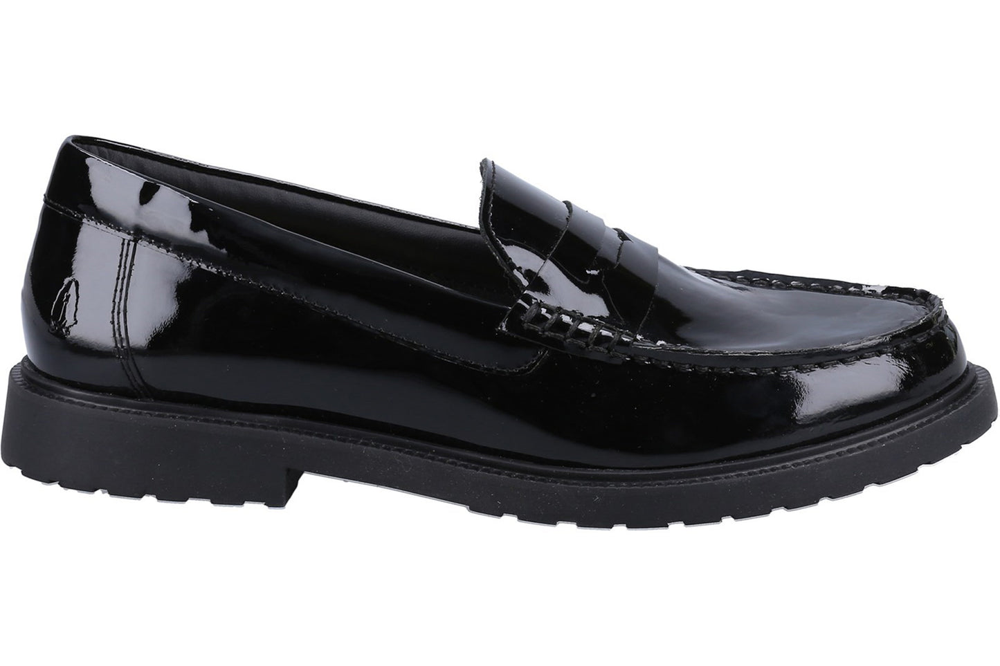 Hush Puppies Verity Slip On Black Patent Womens Shoes