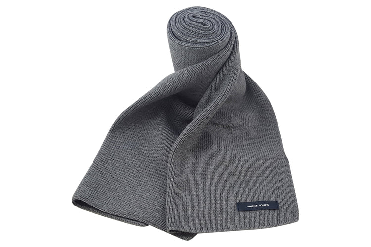 Jack Jones DNA Knit Scarf 12098582 Grey Melange Mens Accessories