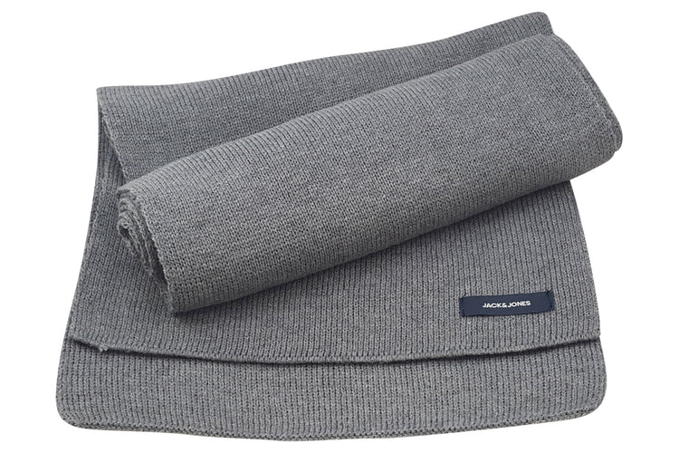 Jack Jones DNA Knit Scarf 12098582 Grey Melange Mens Accessories