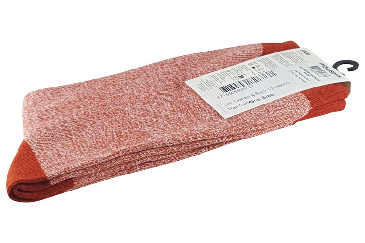 Jack Jones Twisted & Sock 12185653 Red Ochre Mens Accessories