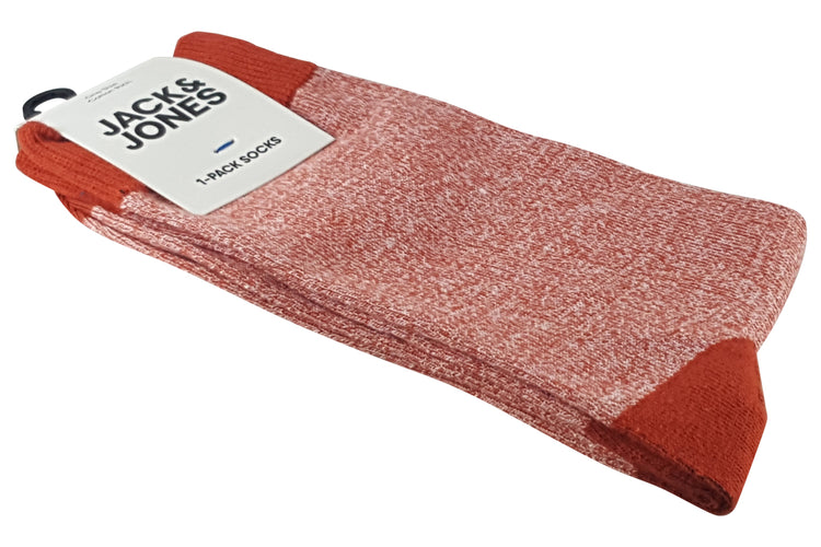 Jack Jones Twisted & Sock 12185653 Red Ochre Mens Accessories