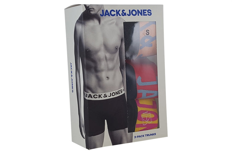 Jack Jones Crazy SolTrunk 3Pk12151349 Black/Navy Mens Accessories