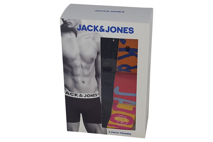 Jack Jones Crazy SolTrunk 3Pk12151349 Black/Navy Mens Accessories