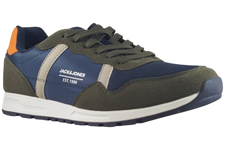 Jack Jones Harrow 12274764 Olive/Navy Mens Trainers