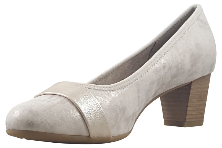 Jana Softline Bernie 22467-42 Beige/Gold Womens Shoes