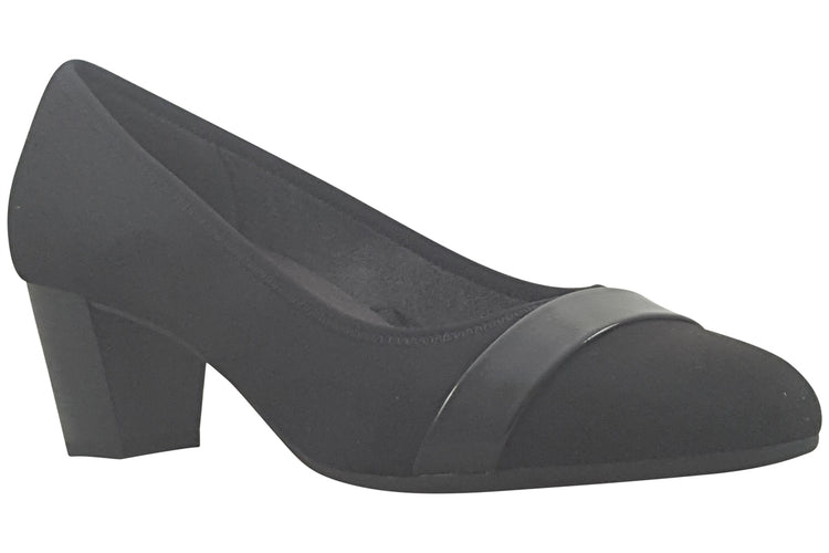 Jana Softline Bernie 22467-42 Black/Black Patent Womens Shoes