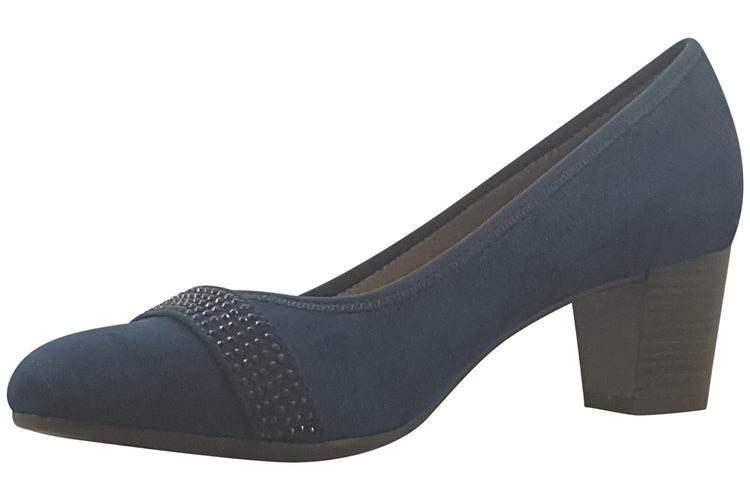 Jana Softline Bernie 22467-42 Navy Bling Womens Shoes