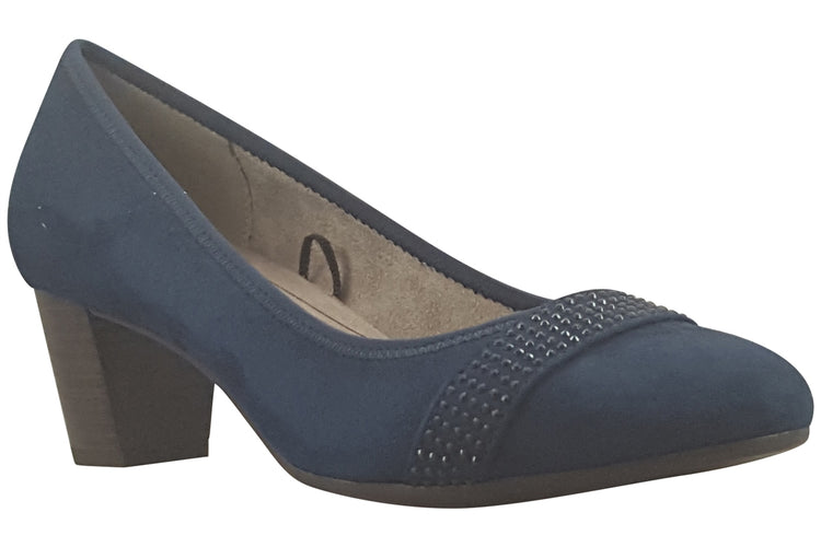 Jana Softline Bernie 22467-42 Navy Bling Womens Shoes