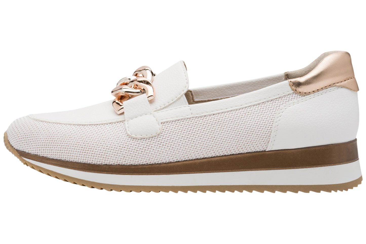 Jana Softline Charlene 24766-42 White/Rose Gold Womens Shoes